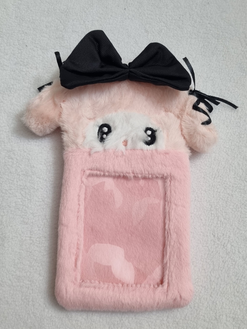 Cute Sanrio My Melody Kpop Fluffy Plushy Photocard ID Star Phone Holder New